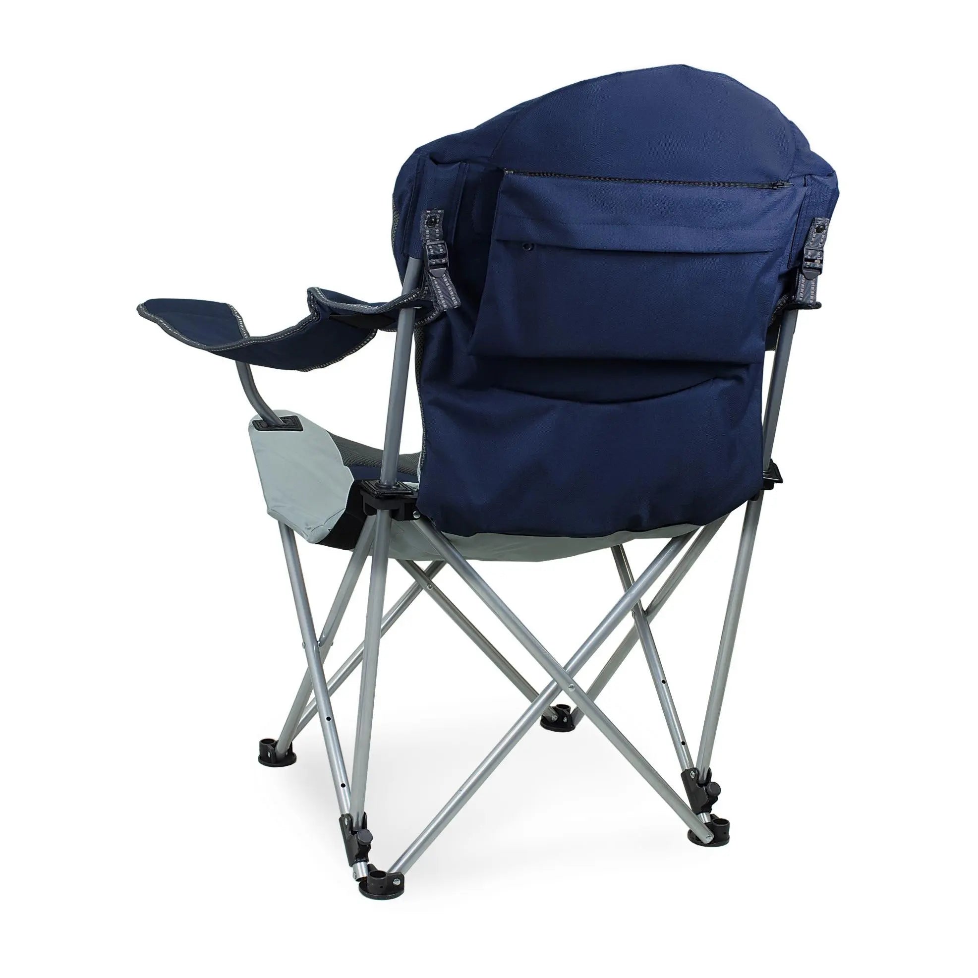 Reclining Camping Chair, Portable Folding Outdoor Chair with Adjustable Backrest, Comfortable Lounge Chair for Camping, Beach, Picnic, Patio & Outdoor Use