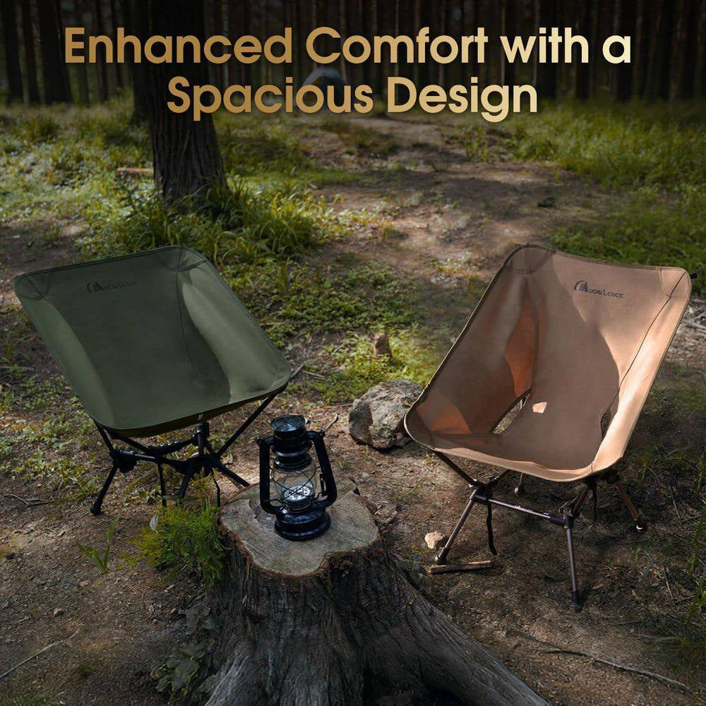 18.1-Inch Portable Folding Camping Chair, 330 Lb. Weight Capacity with Carry Bag, Lightweight Outdoor Chair for Camping, Hiking, Backpacking & Travel – Green