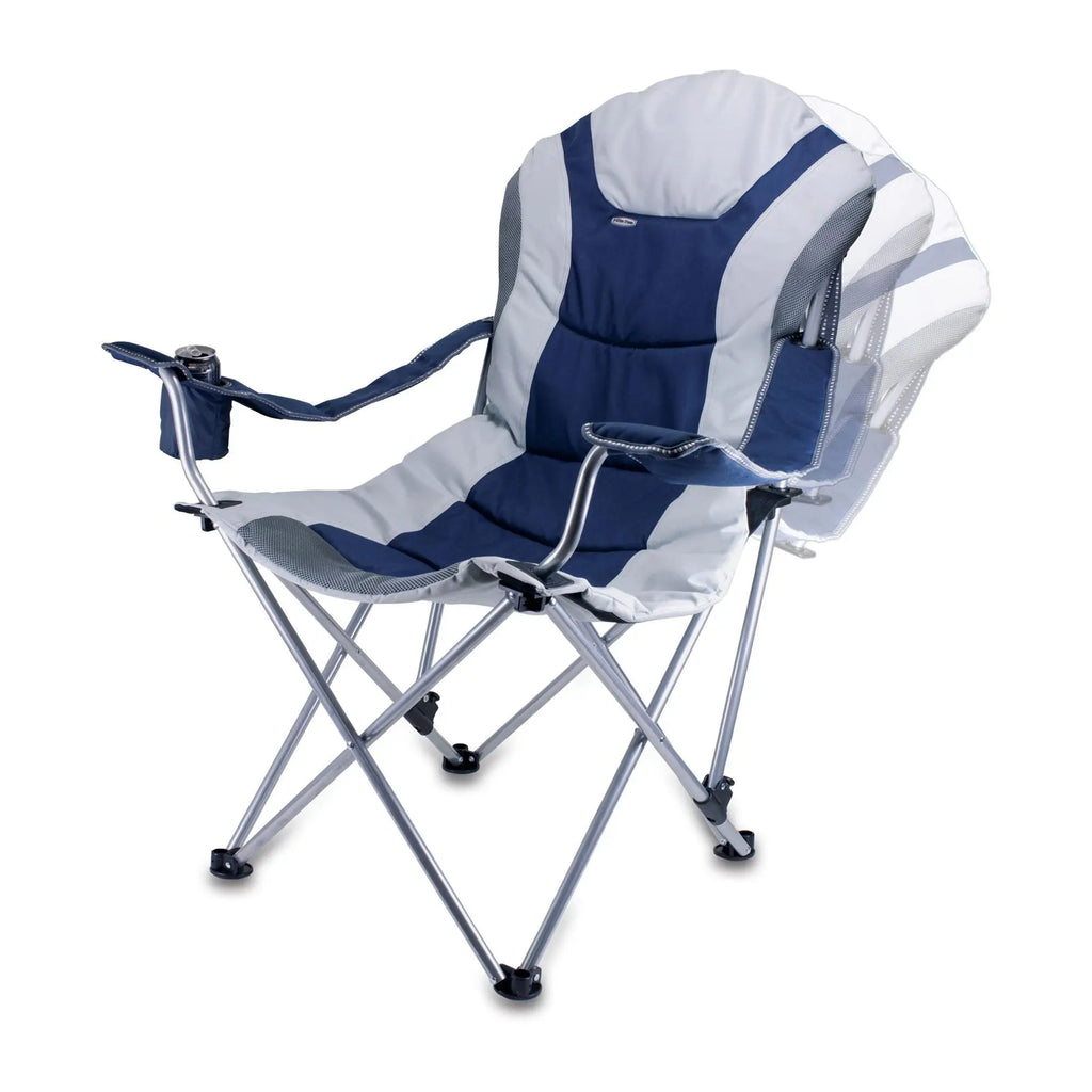 Reclining Camping Chair, Portable Folding Outdoor Chair with Adjustable Backrest, Comfortable Lounge Chair for Camping, Beach, Picnic, Patio & Outdoor Use