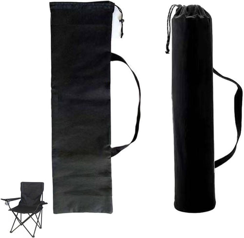 2 Pack Folding Camping Chair Carry Bags, Replacement Storage Bags with Handles, Drawstring Pouches for Portable Beach Chairs, Rocking & Folding Camp Chairs