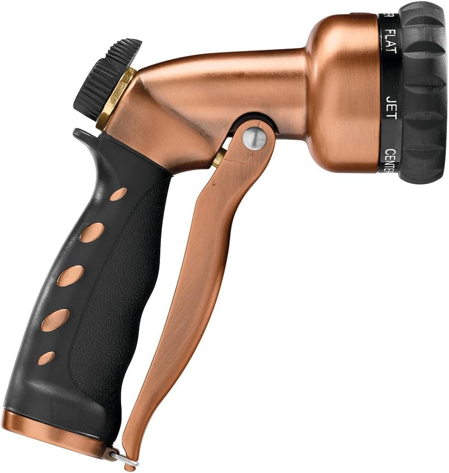 Adjustable Garden Hose Nozzle, Heavy-Duty Water Spray Nozzle for Lawn, Plants, Car Washing & Outdoor Cleaning