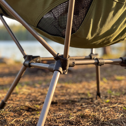 18.1-Inch Portable Folding Camping Chair, 330 Lb. Weight Capacity with Carry Bag, Lightweight Outdoor Chair for Camping, Hiking, Backpacking & Travel – Green