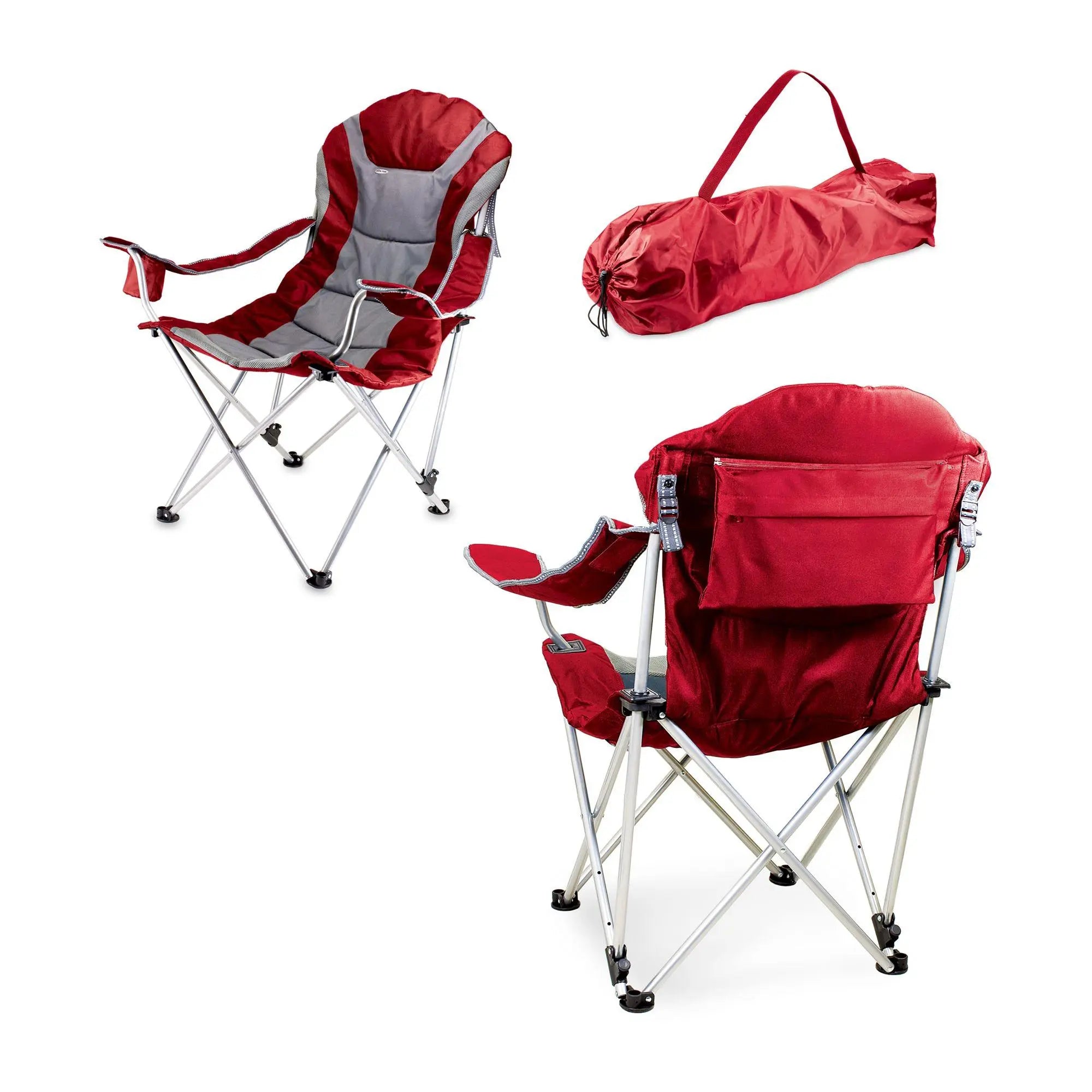 Ultra comfort chair, Reclining Camping Chair, Portable Folding Outdoor Chair with Adjustable Backrest, Comfortable Lounge Chair for Camping, Beach, Picnic, Patio & Outdoor Use