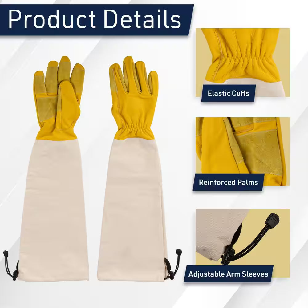 Long Gardening Gloves, Medium, Protective Garden Gloves for Planting, Pruning & Weeding