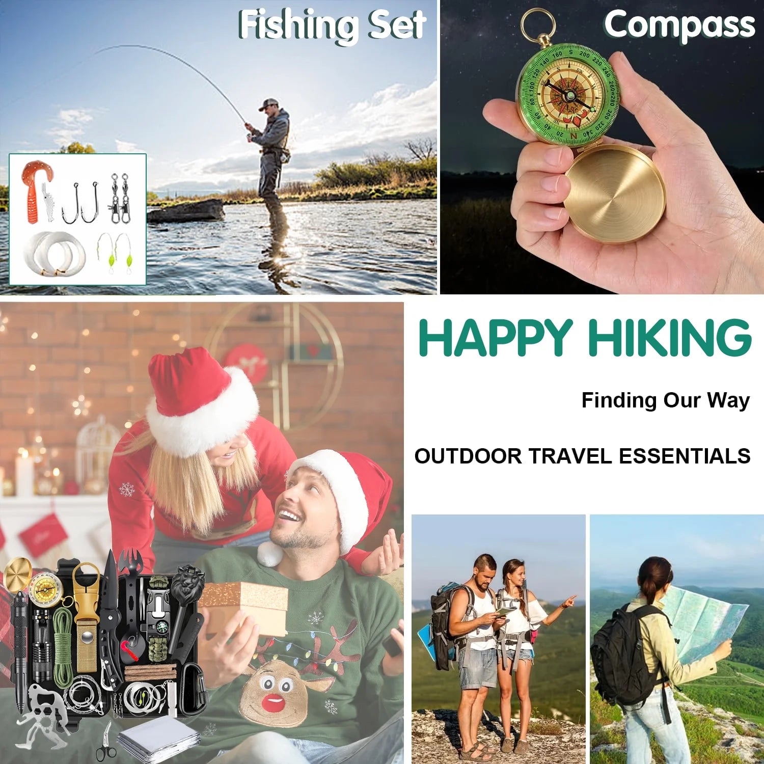 35-in-1 Survival Kit, Emergency Survival Gear & Outdoor Camping Accessories, Portable Survival Tools for Camping, Hiking, Fishing & Hunting