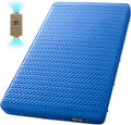 Self-Inflating Double Sleeping Pad with Electric Pump, 4-Inch Ultra-Thick Memory Foam Camping Mattress for 2 People, Full-Size Portable Inflatable Sleeping Pad for Camping, Travel & Tents – Blue