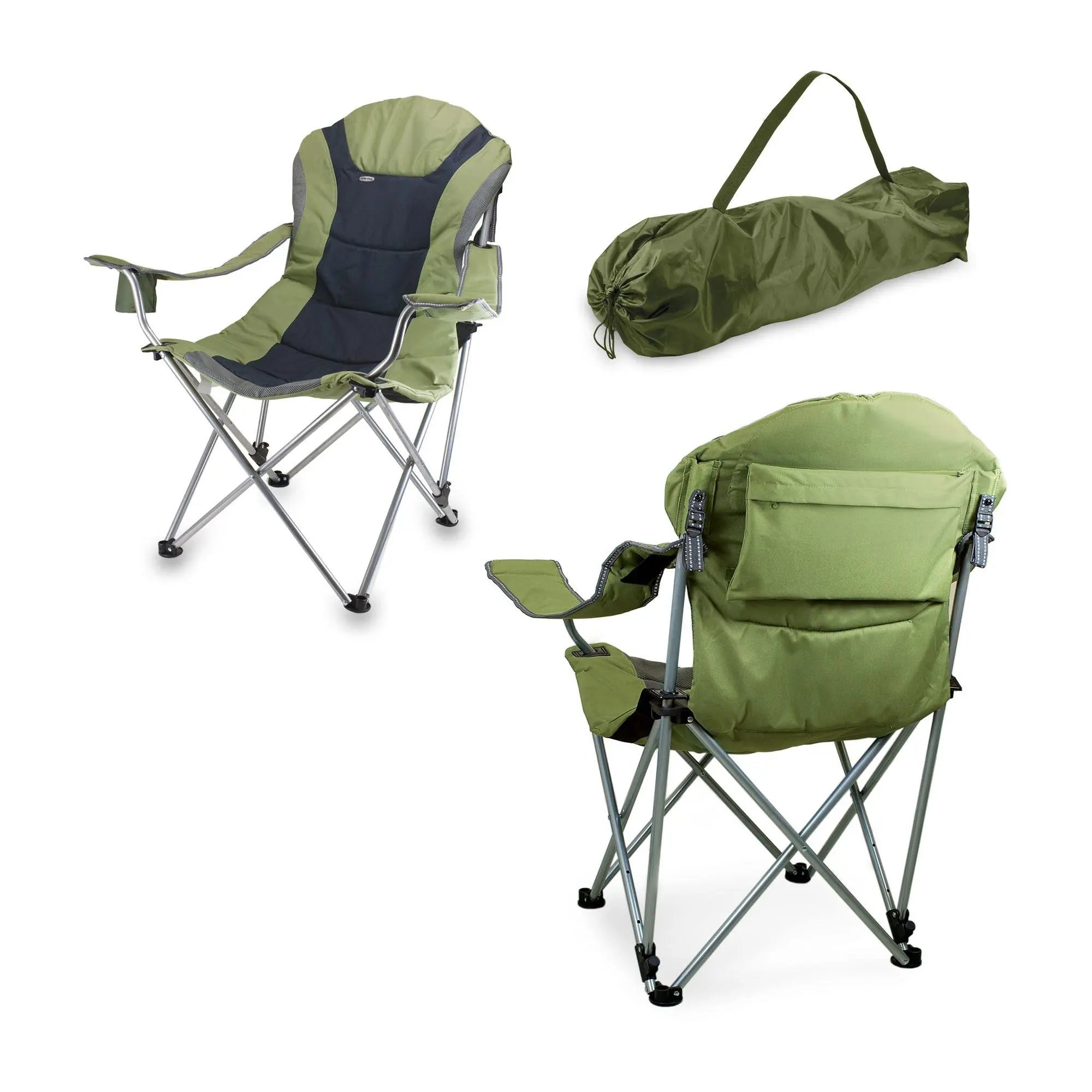 Ultra comfort chair, Reclining Camping Chair, Portable Folding Outdoor Chair with Adjustable Backrest, Comfortable Lounge Chair for Camping, Beach, Picnic, Patio & Outdoor Use