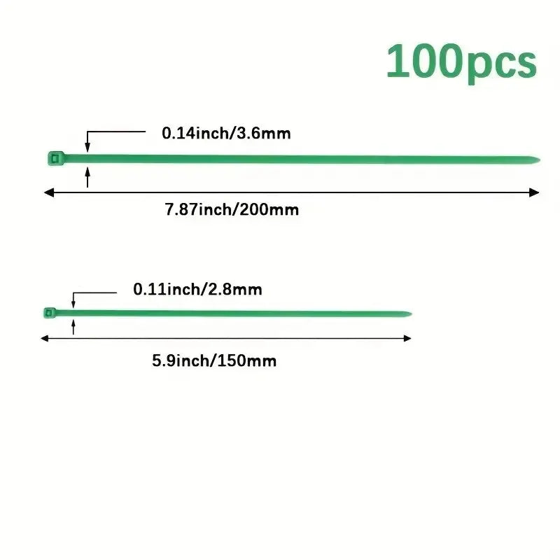Gardening Plant Ties, Reusable Plant Support Ties, Adjustable Garden Zip Ties for Securing Plants, Vines & Stems