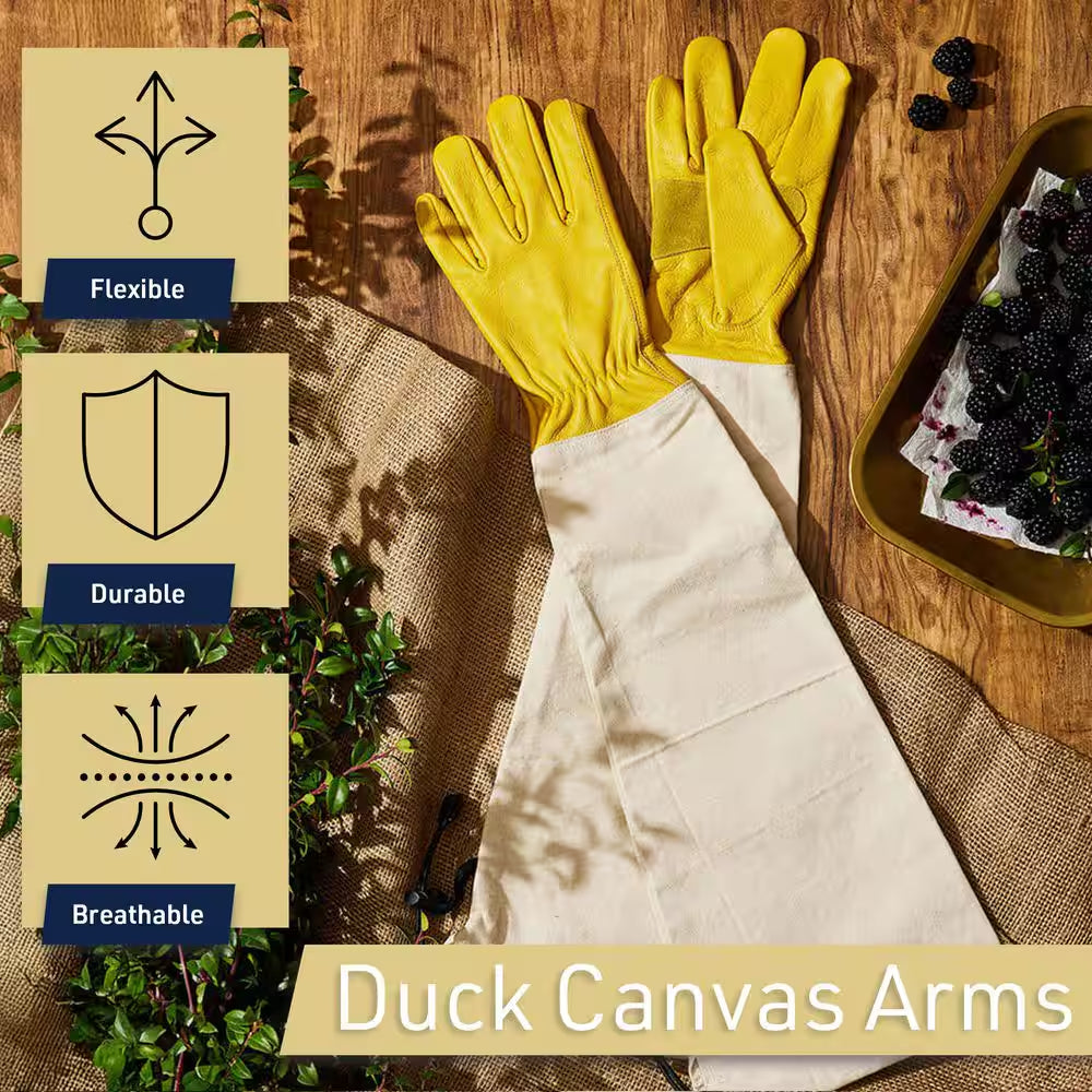 Long Gardening Gloves, Medium, Protective Garden Gloves for Planting, Pruning & Weeding