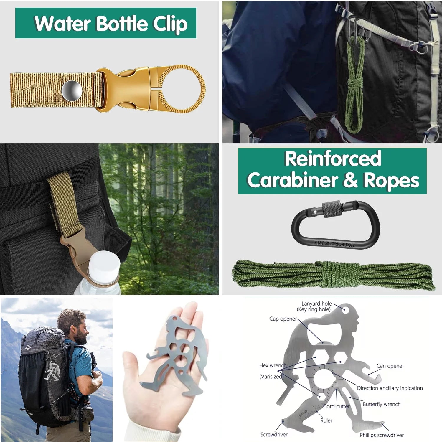 35-in-1 Survival Kit, Emergency Survival Gear & Outdoor Camping Accessories, Portable Survival Tools for Camping, Hiking, Fishing & Hunting
