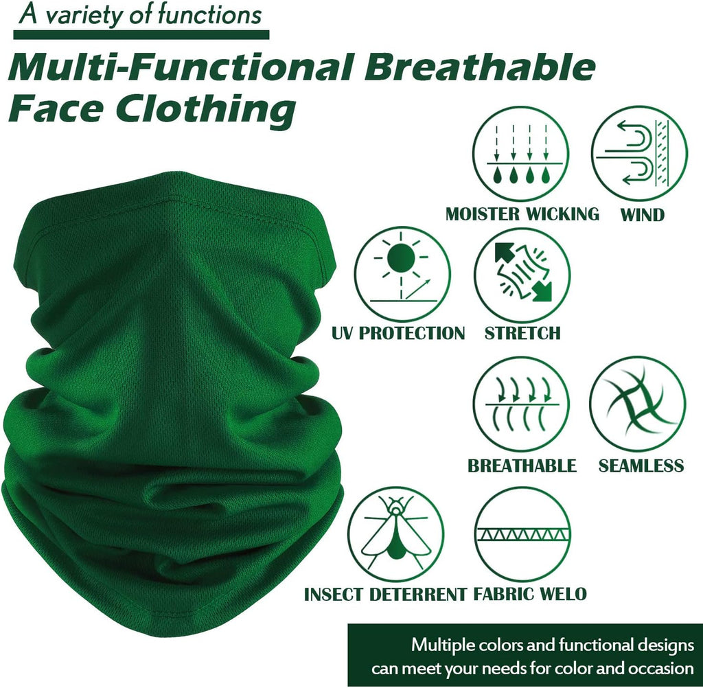 Summer Neck Gaiter Mask Windproof Scarf UV Protection Balaclava Bandanas Breathable Outdoor for Men Women