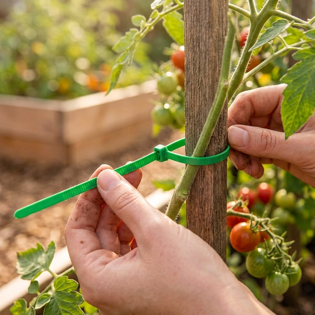 Gardening Plant Ties, Reusable Plant Support Ties, Adjustable Garden Zip Ties for Securing Plants, Vines & Stems